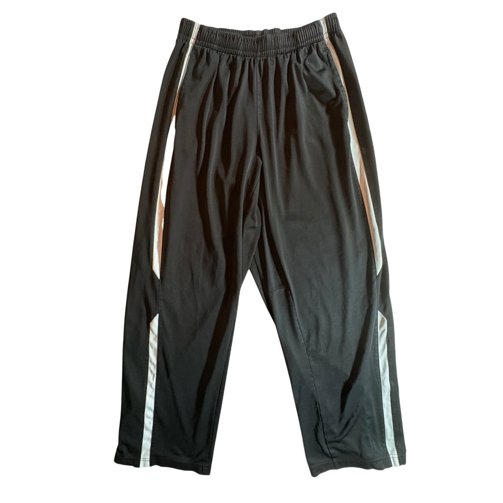 Nike Track Pants Mens Medium Black White Side Stripe Athletic Soccer Warm Up